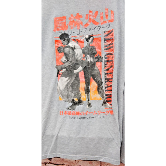 Original Printed Street Fighter Gray Long Sleeve New Generation T Japanese Print - Picture 9 of 9